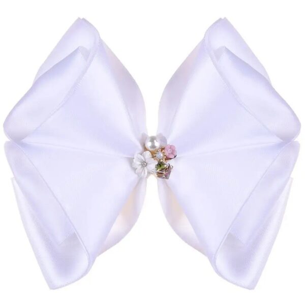 Бант на резинке белый, K18-1-1, 2 шт
